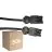 Flerpack 50x Noxion GST - Kompatibel Förlängningskabel Svart - Manlig + Kvinnlig - 3m - 3 pole 1,5mm2