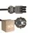 Flerpack 50x Noxion GST - Kompatibel Strömkabel Svart - Kvinnlig + Schuko Europlug - 3m - 3 pole 0.75mm2