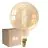 Flerpack 6x Calex XXL Mega Guld Globe LED E27 G200 Filament 3W 250lm- 822 Extra Varm Vit | Dimbar