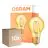 Flerpack 10x Osram Vintage 1906 LED E27 Päron Filament Guld 6.5W 725lm - 824 Extra Varm Vit | Ersättare 60W