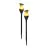 Dubbelpack 2x Interlight Spik Ljus Solar Trädgård Torch Svart 1W 40lm - 816 Extra Varm Vit | incl. Batteri