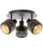 Brilliant Tyas Taklampa  Aluminium Metall Svart Guld | 370mm -  Passande för 3x E14