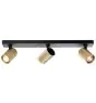 Brilliant Marty Taklampa Aluminium Sandig Svart Guld 15W 1050lm - 830 Varm Vit | Inkl. 3x GU10