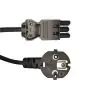 Noxion GST-Kompatibel Strömkabel - Kvinnlig + Schuko Europlug - Svart 5m - 3 pole 0.75mm2