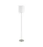 Eglo Golvlampa Pasteri Stål Satin Nickel Vit | IP20 - Passande för 1x E27 