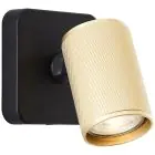 Brilliant Marty Vägglampa Aluminium Sandig Svart Guld 5W 350lm - 830 Varm Vit | Inkl. 1x GU10