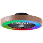 Brilliant Slimline Takfläkt Plast Metall Beige Svart 36W 4700lm - 830-865 CCT+RGB | 490mm - Fjärrkontroll Dimbar
