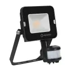 Ledvance LED Strålkastare Kompakt Svart 10W 900lm 100D - 830 Varm Vit | IP65 - Symmetrisk - Rörelse- och ljussensor