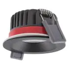 Ledvance LED Spot Fire Rated Aluminium Svart 8W 680lm 36D - 930 Varm Vit | Utskärning   68mm - IP65 - Bästa färgåtergivning - Dimbar