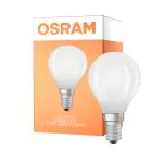 Osram LED Classic LED E14 Päron Filament Matt 1.2W 255lm - 840 Kallvit | Ersättare 25W