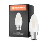 Ledvance Classic Performance LED Lampa B22d Kronljus Filament Matt 4W 470lm - 827 Extra Varm Vit | Ersättare 40W