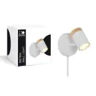 D'Lite Vägglampa Beitem Matt Vit FSC Trä | Passande För 1x GU10