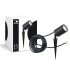 D'Lite Spik Ljus Fuse Strömkabel Svart | IP65 - Passande för 1x GU10 | incl. cable 2 Meter