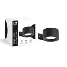 D'Lite Vägglampa Lucia Svart 1.5W - 830 Varm Vit | IP54 - Solar Batteri - Ljussensor