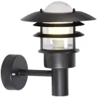 Nordlux Lønstrup 22 Vägglampa Metall och Glas Svart | 220mm - IP44 - Passande för E27
