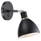 Nordlux Ray Vägglampa Metall Svart | Passande för E14