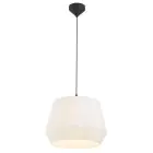 Nordlux Dicte 40 Pendellampa Textil Vit | Passande för 1x E27