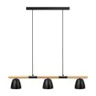 Nordlux Theo 3-Rail Pendellampa Metall och Trä Svart | Passande för 3x GU10