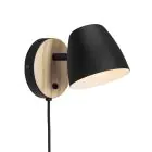 Nordlux Theo Vägglampa Metall och Trä Svart | Passande för GU10