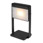 Nordlux Bordslampa Saulio Aluminium Svart 3.5W 200lm - 830 Varm Vit | IP44 - 3-Stegs Dimbar - Solar