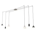 Emibig Pendellampa Fuji Stål Svart | Passande för 2x E14 - Max 10W, 2x GU10 - Max 10W, 2x GX53 - Max 10W