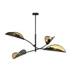 Emibig Taklampa Lotus Stål Svart | Passande för 4x E14 - Max 10W
