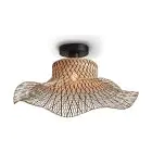 Good&Mojo Taklampa Ibiza Bambu Svart S | Passande för 1x E27 
