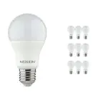 Flerpack 10x Noxion Lucent Classic LED E27 Päron Matt 8.5W 806lm - 827 Extra Varm Vit | Dimbar - Ersättare 60W