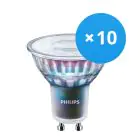 Flerpack 10x Philips MASTER LED Spot ExpertColor GU10 PAR16 5.5W 375lm 25D - 930 Varm Vit | Bästa färgåtergivning - Dimbar - Ersättare 50W