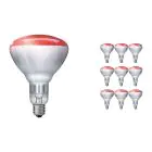 Flerpack 10x Philips BR125 IR 250W E27 230-250V Röd
