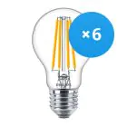 Flerpack 6x Philips Corepro LED Lampa E27 Päron Klar 10.5W 1521lm - 840 Kallvit | Ersättare 100W