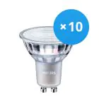 Flerpack 10x Philips MASTER Value LED Spot GU10 PAR16 3.7W 285lm 60D - 940 Kallvit | Bästa färgåtergivning - Dimbar - Ersättare 35W