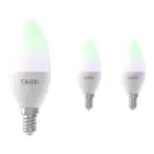 Flerpack 3x Calex Smart Tuya Wifi E14 Kronljus 5W 470lm - 822-840 Justerbar Vit | RGBW - Dimbar - Ersättare 40W
