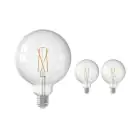Flerpack 3x Calex Smart Tuya Wifi E27 Globe Filament 7.5W 1055lm - 818-830 Justerbar Vit | Dimbar - Ersättare 75W 