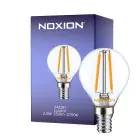Noxion Lucent LED E14 boll Filament Klar 2.5W 250lm - 827 Extra Varm Vit | Ersättare 25W