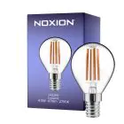 Noxion Lucent LED E14 boll Filament Klar 4.5W 470lm - 827 Extra Varm Vit | Ersättare 40W
