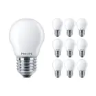 Flerpack 10x Philips Corepro LED Lustre E27 boll Matt 4.3W 470lm - 827 Extra Varm Vit | Ersättare 40W