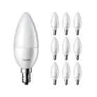 Flerpack 10x Philips Corepro LED Kronljus E14 Matt 5W 470lm - 827 Extra Varm Vit | Ersättare 40W