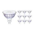 Flerpack 10x Philips Master Value LED Spot GU5.3 MR16 5.8W 460lm 36D - 930 Varm Vit | Bästa färgåtergivning - Dimbar - Ersättare 35W