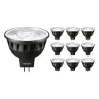 Flerpack 10x Philips Master LED Spot GU5.3 MR16 7.5W 500lm 36D - 930 Varm Vit | Bästa färgåtergivning - Dimbar - Ersättare 50W