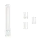 Flerpack 10x Ledvance Dulux-L LED 8W - 830 Varm Vit | 4-Stift - Ersättare 18W