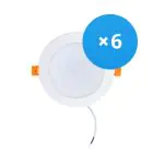 Flerpack 6x Bright Choice LED Downlight 12W 1080lm 120D - 840 Kallvit | Utskärning   115mm - Ersättare 1x18W