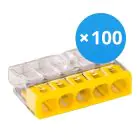 Flerpack 100x Wago 2273-205 Kopplingsklämma Anslutningsstycke| 5 Tråd Anslutning