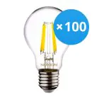 Flerpack 100x Noxion Lucent LED E27 Päron Filament Klar 4.5W 470lm - 840 Kallvit | Ersättare 40W