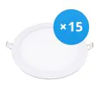 Flerpack 15x Bright Choice LED Downlight UltraSlim 24W 1950lm 110D - 840 Kallvit | 295mm - Utskärning   280mm