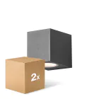 Flerpack 2x D'Lite Vägglampa Vrebos Svart | IP54 - Passande För 1x GU10