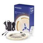 Noxion Led-Ljusslingor Naga 5 Meter Komplett set - Smart Wifi - 24V - 120LEDs/m - 9.6W/m - 927 Extra Varm Vit | 8mm - IP20 - Bästa Färgåtergivning - SMD2835