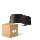 Flerpack 4x D'Lite Vägglampa Lira Svart 7W 600lm 830 Varm Vit | IP54