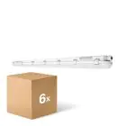 Flerpack 6x Ledvance LED Allmänbruksarmatur Vattentät Fukttät 46W 6400lm - 865 Dagsljus | 150cm