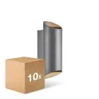 Flerpack 10x Nordlux Nico Vägglampa Aluminium Antracit Up & Down | IP54 - Passande för 2x GU10